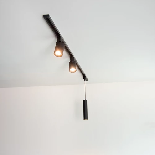 Lucide TRACK Alimentador - Sistema de carril monofásico / Iluminación con rieles - Simple - Negro (Extensión) - ambiente 1